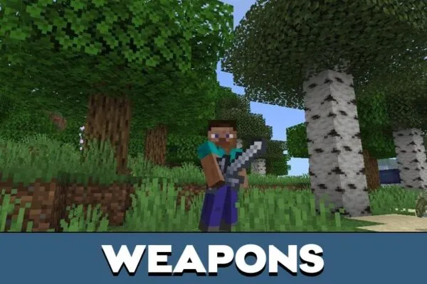 Weapons from DLCraft Mod for Minecraft PE