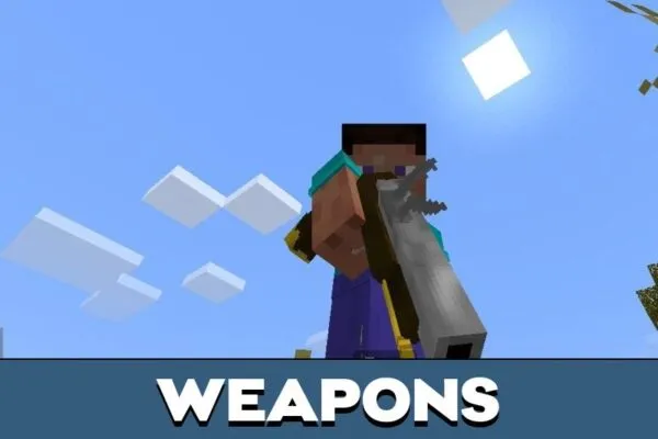 Weapons from Flint and Flocks Mod for Minecraft PE