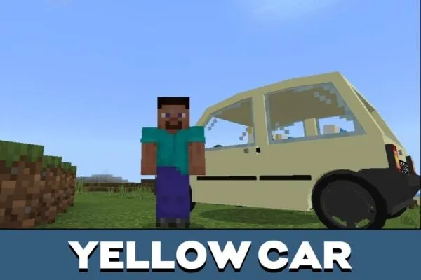 Yellow Car from Renault Mod for Minecraft PE