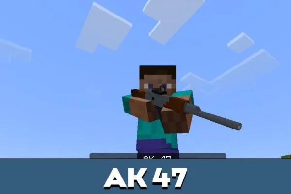 AK 47 from Simple Arsenal Mod for Minecraft PE