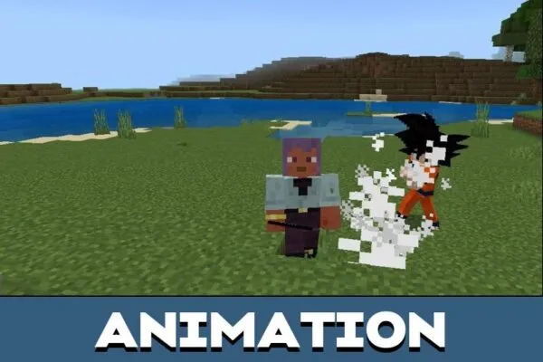 Animation from Goku Mod for Minecraft PE