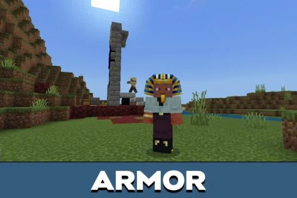 Armor from Mummy Boss Mod for Minecraft PE