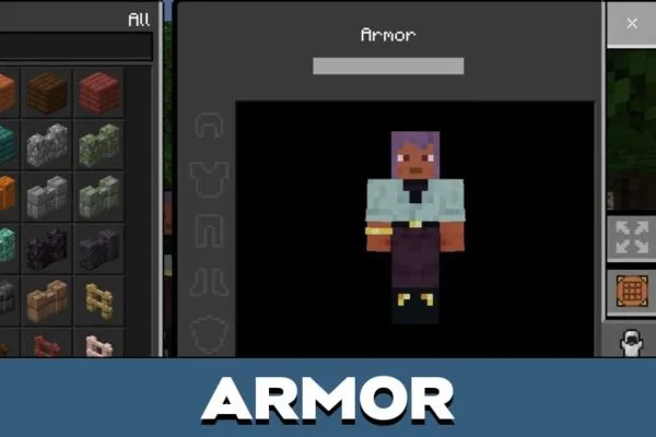 Armor from Undertale GUI texture Pack for Minecraft PE