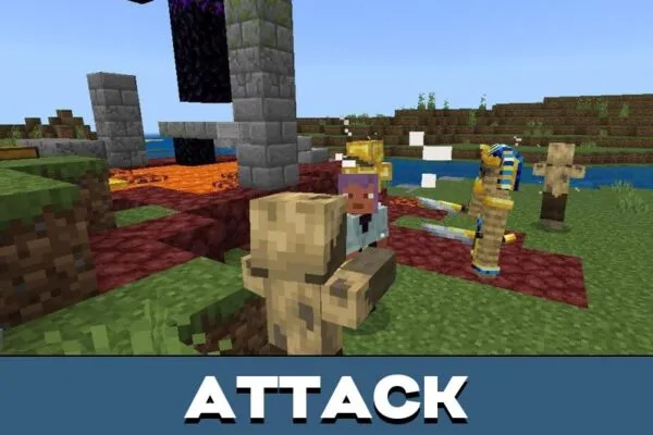 Attack from Mummy Boss Mod for Minecraft PE