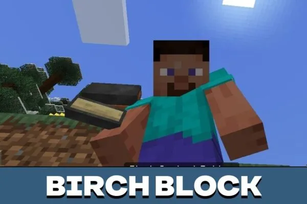 Birch Block from Instant Bridge Mod for Minecraft PE