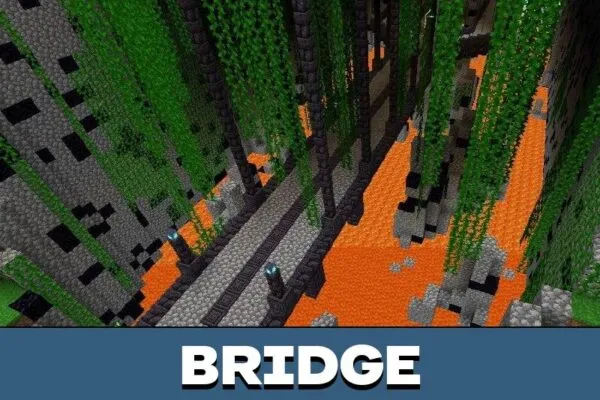 Bridge from Volcano Island Map for Minecraft PE