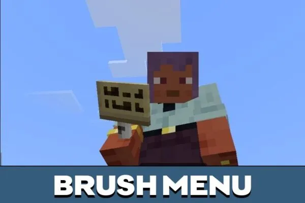 Brush Menu from World Fabricator Mod for Minecraft PE