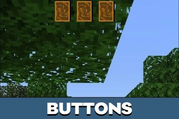 Buttons from Yugioh Texture Pack for Minecraft PE