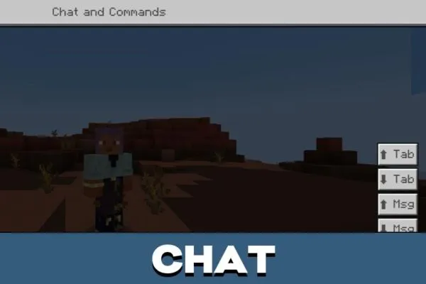 Chat from Gote Supporter Mod for Minecraft PE