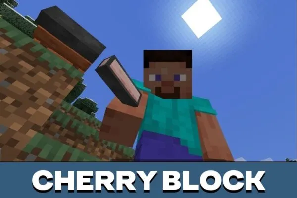 Cherry Block from Instant Bridge Mod for Minecraft PE