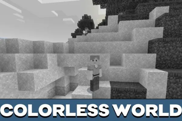 Colorless World from White Texture Pack for Minecraft PE