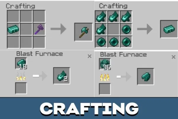 Crafting from Enderite Mod or Minecraft PE