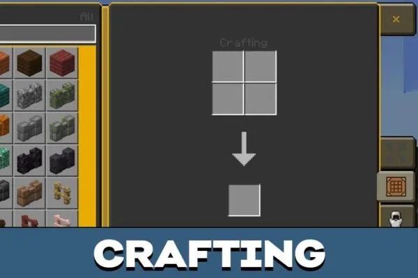 Crafting from Glided Blackstone Texture Pack for Minecraft PE