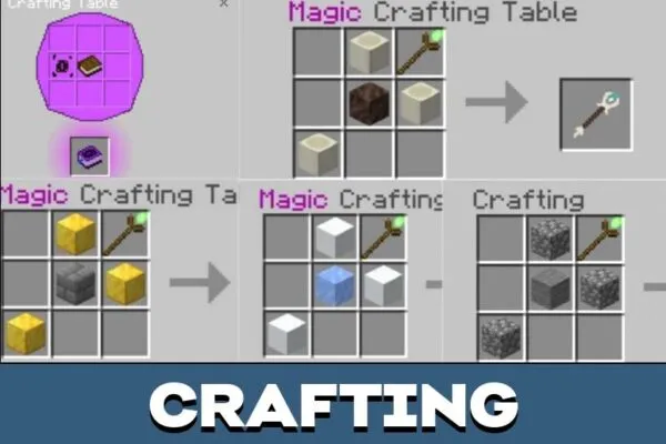 Crafting from Magic Madness Mod for Minecraft PE