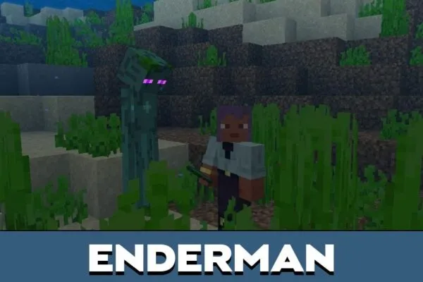 Enderman from Drowned Mobs Mod for Minecraft PE