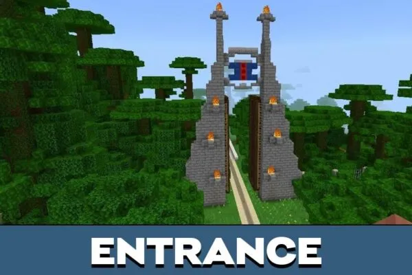 Entrance from Prehistoric Park Map from Minecraft PE