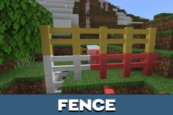 Fence from Planks Texture Pack for Minecraft PE