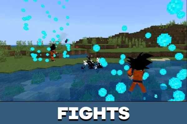 Fights from Goku Mod for Minecraft PE