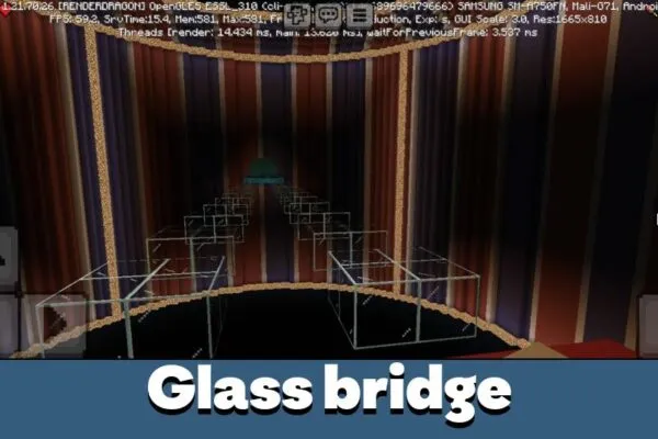 Glass Bridge from Bridge Map for Minecraft PE