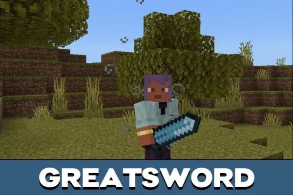 Greatsword from Drowned Mobs Mod for Minecraft PE