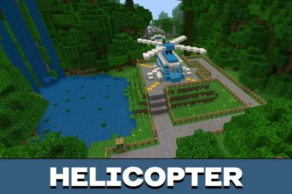 Helicopter from Prehistoric Park Map from Minecraft PE