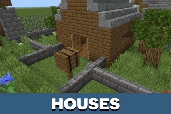 Houses from Birthday Party Map for Minecraft PE