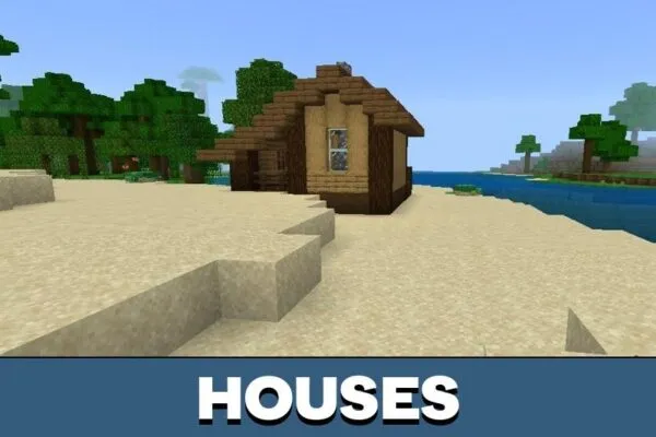 Houses from Simple Structures Mod for Minecraft PE