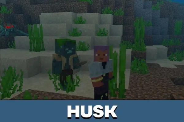 Husk from Drowned Mobs Mod for Minecraft PE