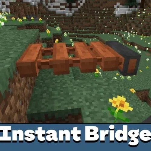 Instant Bridge Mod for Minecraft PE