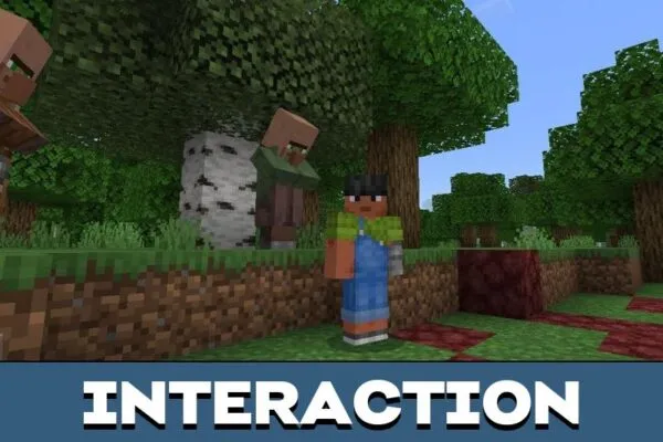 Interaction from Talking Villagers Texture Pack for Minecraft PE