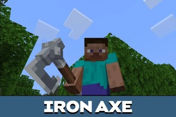 Iron Axe from Reimagined Items Mod for Minecraft PE