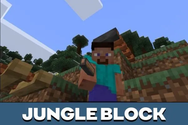 Jungle Block from Instant Bridge Mod for Minecraft PE