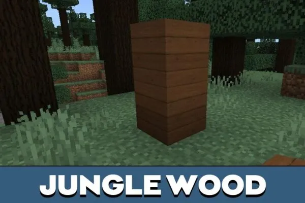 Jungle Wood from Planks Texture Pack for Minecraft PE