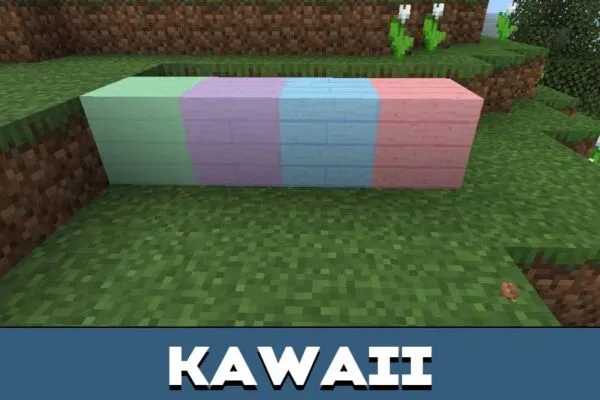 Kawaii from Planks Texture Pack for Minecraft PE