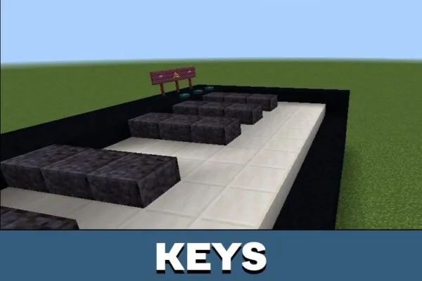 Keys from Electric Piano Map for Minecraft PE