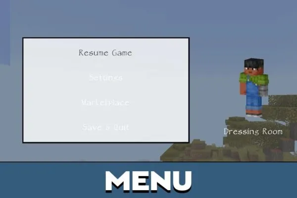 Menu from Little Nightmares GUI Texture Pack for Minecraft PE