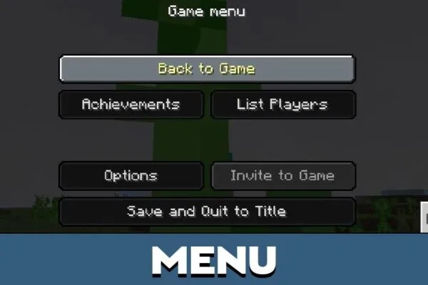 Menu from Black Texture Pack for Minecraft PE