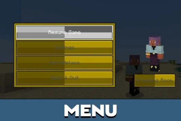 Menu from Boss Texture Pack for Minecraft PE