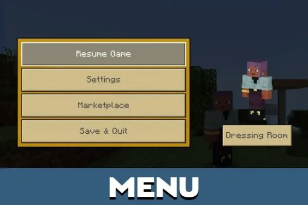 Menu from Glided Blackstone Texture Pack for Minecraft PE