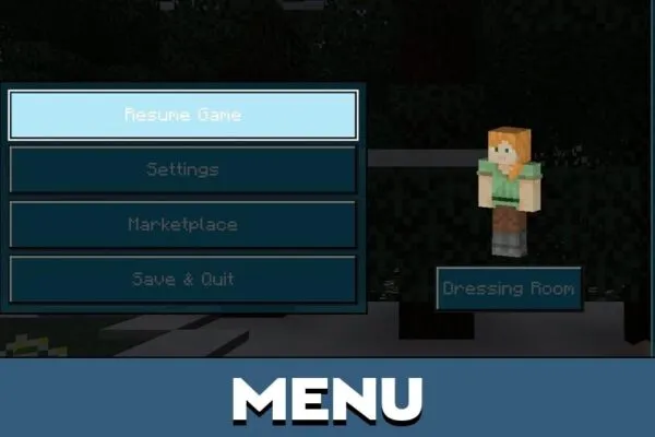 Menu from Petrol Texture Pack for Minecraft PE