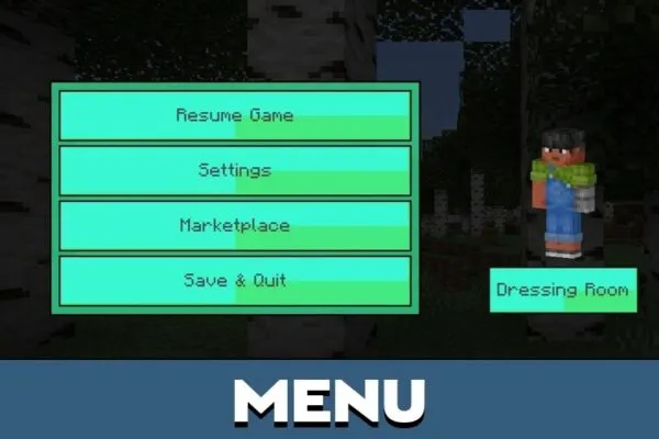 Menu from Prisma Texture Pack for Minecraft PE