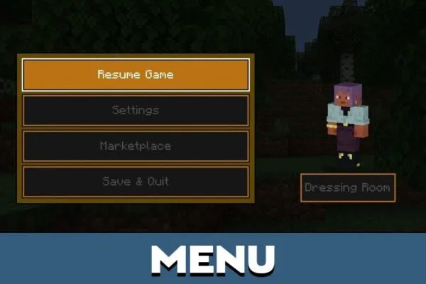 Menu from Steampunk Texture Pack for Minecraft PE