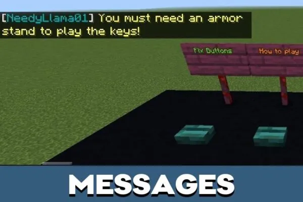 Messages from Electric Piano Map for Minecraft PE