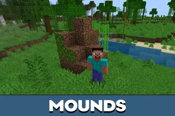 Mounds from Wild Environment Mod for Minecraft PE