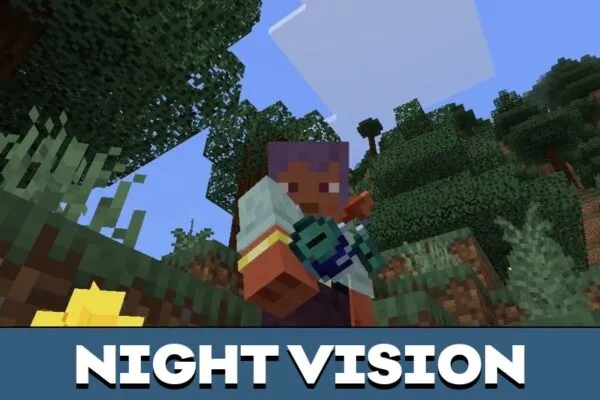 Night Vision from Potion Texture Pack for Minecraft PE