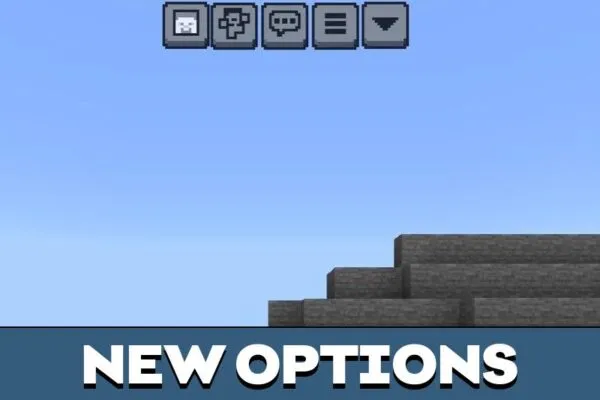 New Options from Button Texture Pack for Minecraft PE