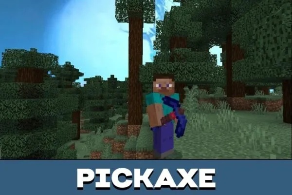 Pickaxe from Blue Texture Pack for Minecraft PE