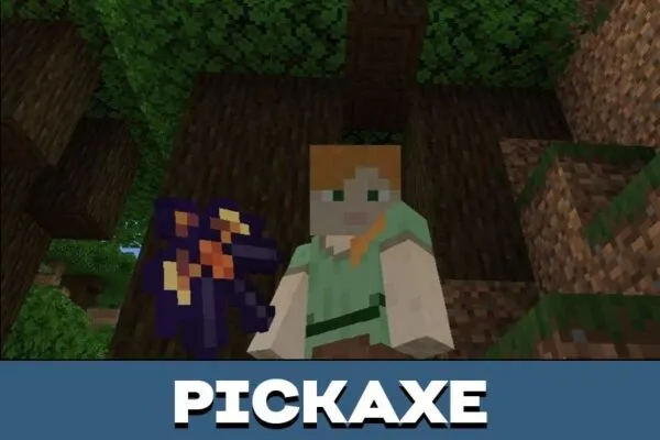 Pickaxe from Inferno Weapons Mod for Minecraft PE