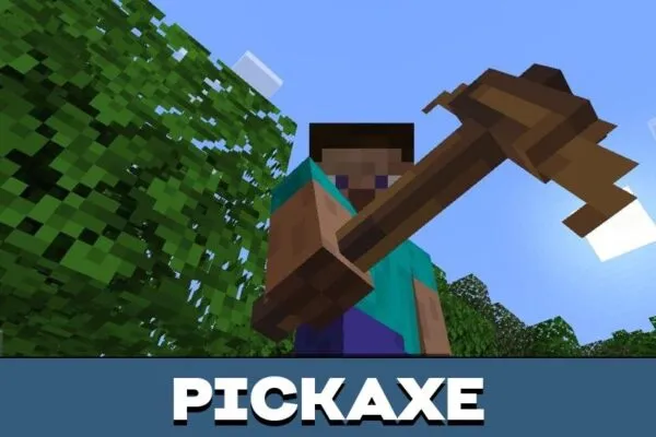 Pickaxe from Reimagined Items Mod for Minecraft PE