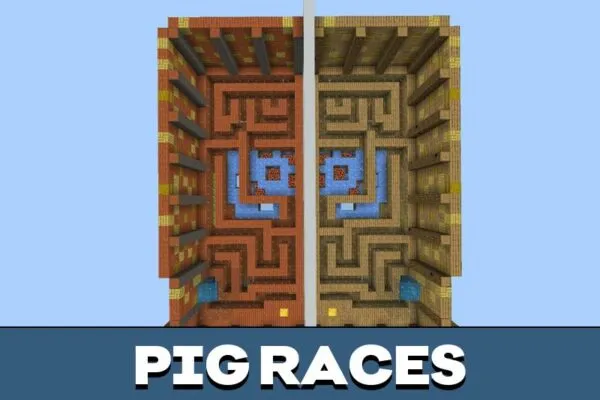 Pig Races from Duo Minigame Map for Minecraft PE